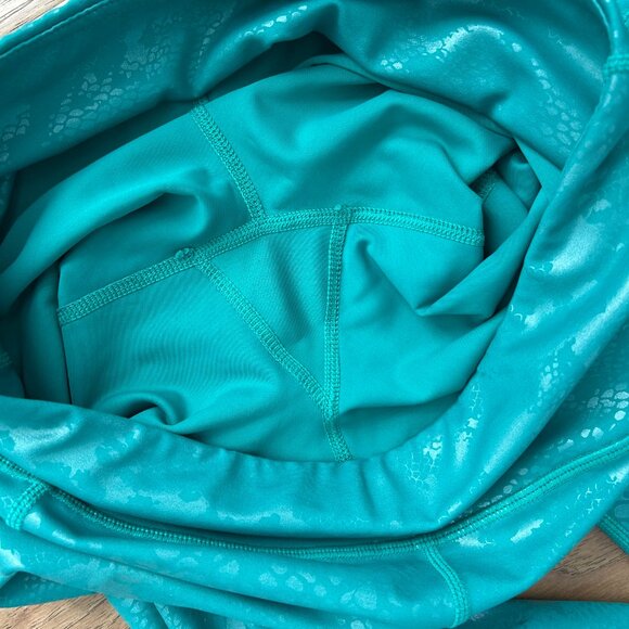 CVG Jade Green Glisten Leggings, Size Small Capri length - Picture 2 of 3